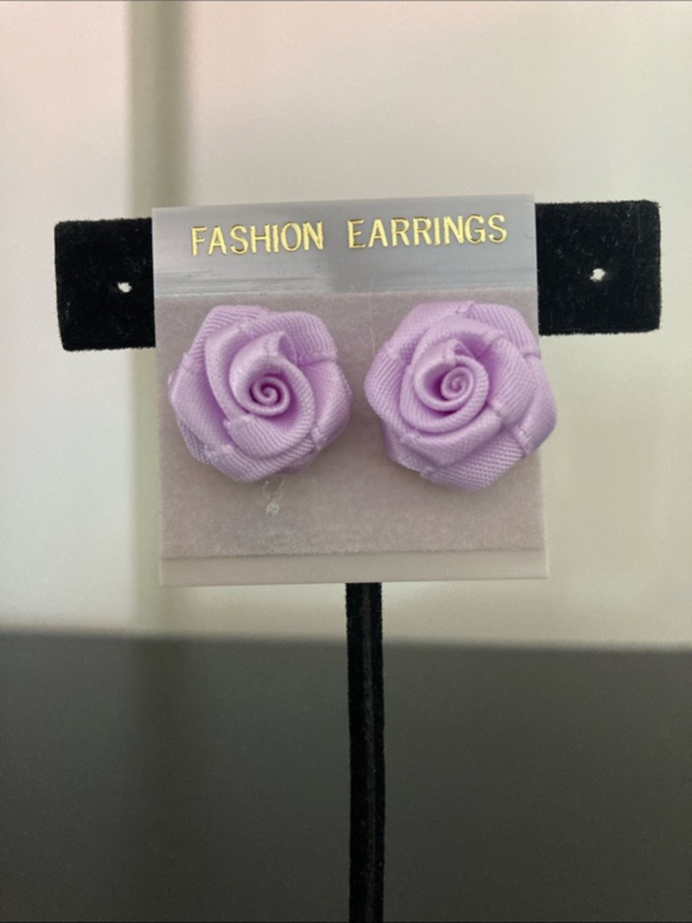 Lavender Rose Stud Earrings